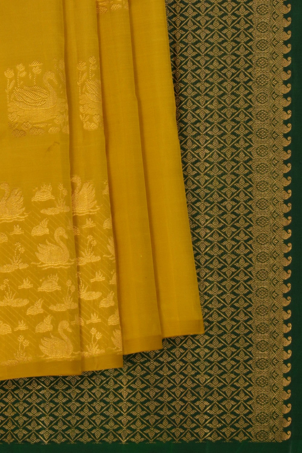 Image of Yellow Arani Silk Saree
